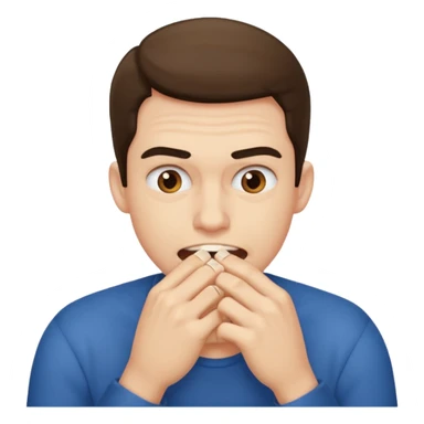 biting nail guy sticker