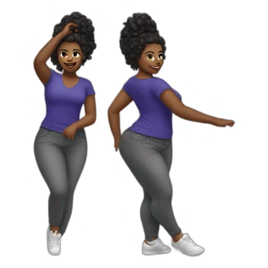 Full body Curvy girl dancing sticker