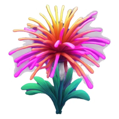 Neon Botanical Burst sticker