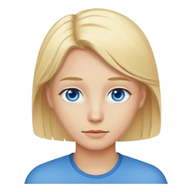 Blonde hair blue eyes emoji  sticker