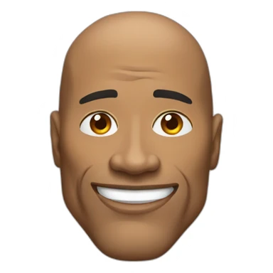 a rock with dwayne johnson face on it sticker