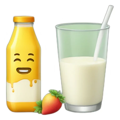 juice next to milk sticker