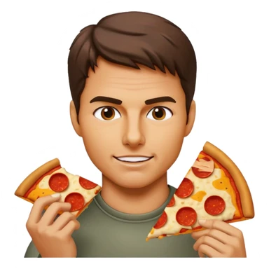 Tom Cruise eating cat pizza sticker