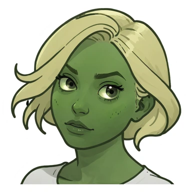 Blonde girl rolling her eyes sticker