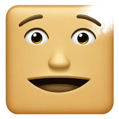 😗 with a rectangle sjape that have a 3 shape at the end coming out of the mouth sticker