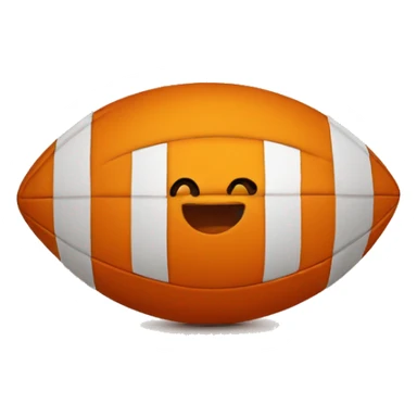 Orange football with hearts sticker