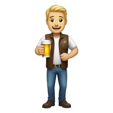 Man holding beers sticker