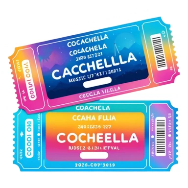 coachella music festival ticket sticker
