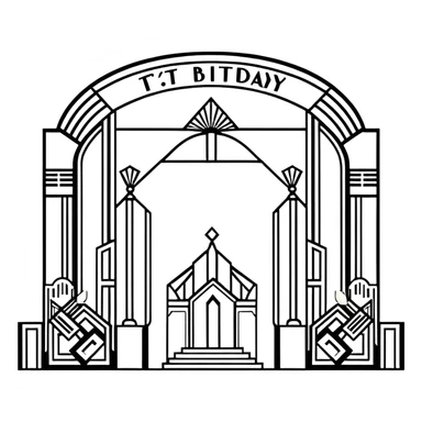 Great gatsby 21st birthday party sticker