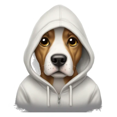 Dog in a hoodie sticker