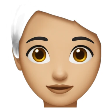 A girl with a short black hair and brown eyes  sticker