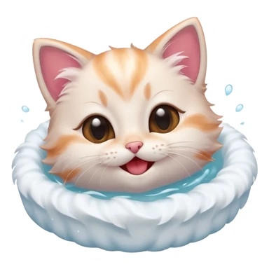 A kitten feeling a whirlpool of happiness. Blushing and feeling in love, grinning and smiling and making a kissy face. Something sweet and perfect to send to someone you love, not a familiar love something more deep and profound. Something unique.  sticker
