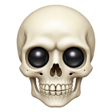 Skeleton with eight ball eyes sticker