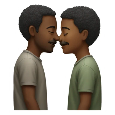 Two people rubbing their noses gently sticker