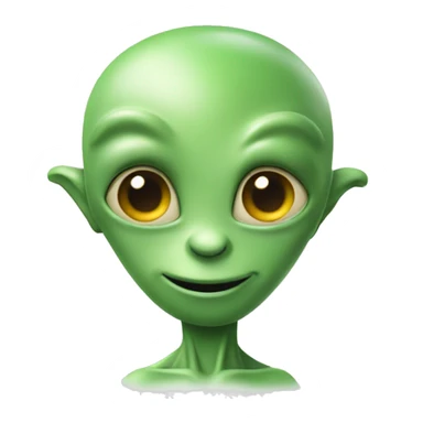 Alien with heart hands  sticker