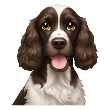 Dark brown cocker spaniel sticker