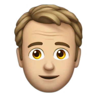 Macron en train de faire caca sticker