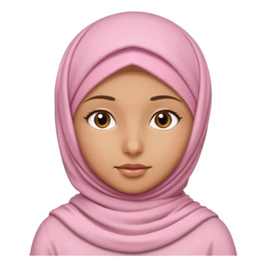 بنت ذات بشره حنطيه محجبه لابسه وردي فاتح sticker