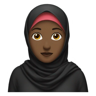 Black hijabi shrugging sticker