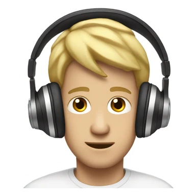 White guy listening to the beats headphones  sticker