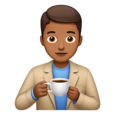 programmer drinks coffee sticker