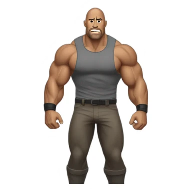 The-rock-muscle sticker