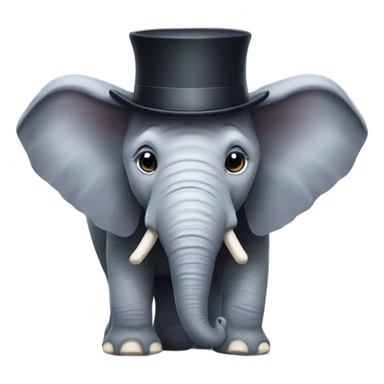 Elephant with a hat sticker