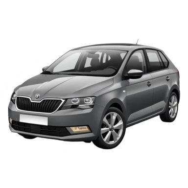 Dark grey Skoda Rapid 2018 spaceback sticker