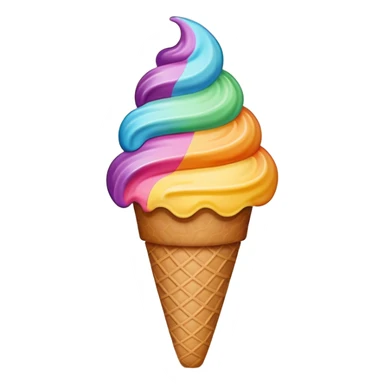 colorfull ice cream emoji sticker
