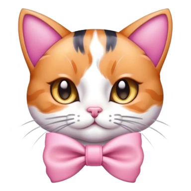 Coquette bow cat sticker