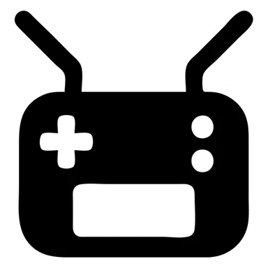 sleek VTOL remote controller, solid filled icon, minimal details sticker