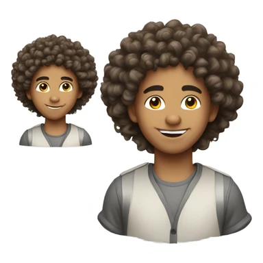 Lightskin curly boy saying hey sticker