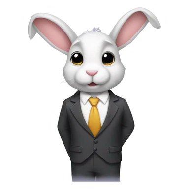 Bunny in a suit sticker