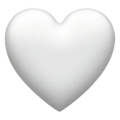Shiny white heart  sticker