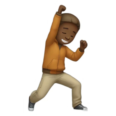 Une personne qui fait un dab sticker