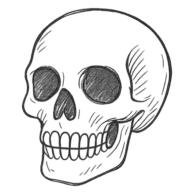 attractive skull sticker