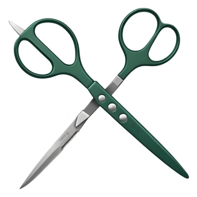 gardening scissors dark green  sticker