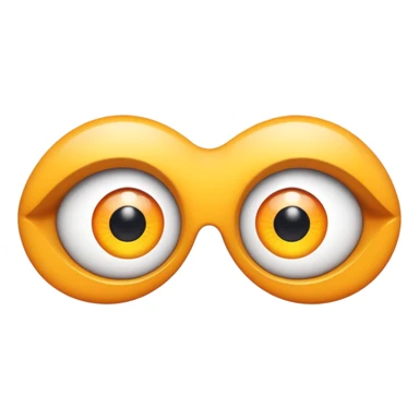 cartoon eyes looking straight ahead sticker