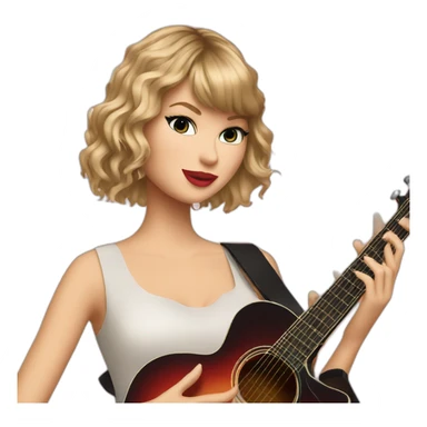 Taylor Swift with guitar sticker