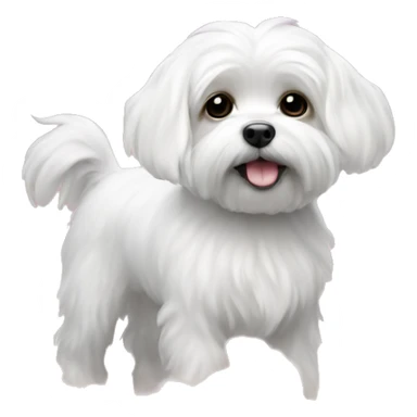 Maltese dog in heaven sticker
