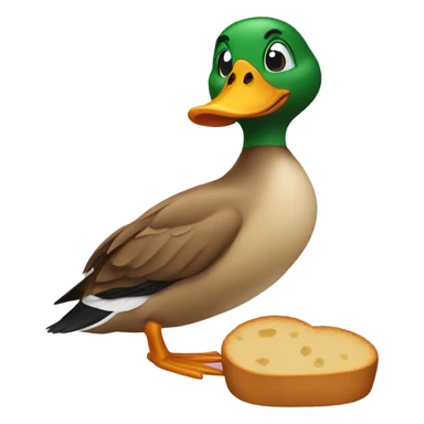 duck eating Bread sticker