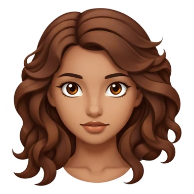 Beautiful girl,brown hair,wavy hair，long hair,brown eyes,hispanic,scorpio sticker