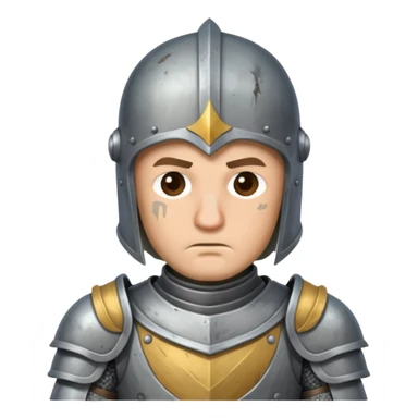 A sad knight  sticker