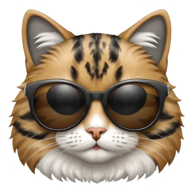 Cat wearing sunglasses sticker