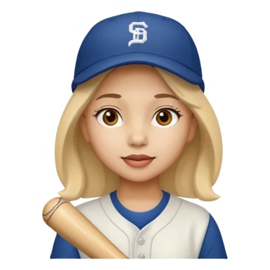 baseball hatted girl sticker