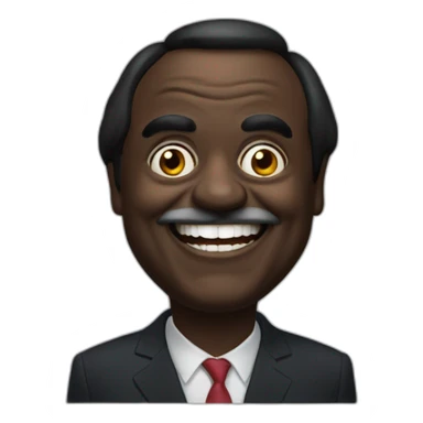 John Prescott in black face, grinning goofily sticker