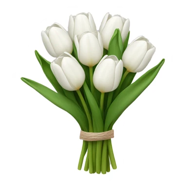 white tulip bouquet  sticker
