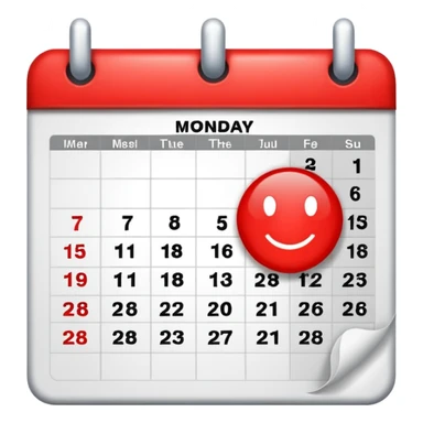 calendario en lunes sticker