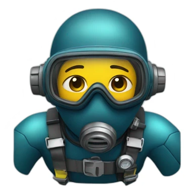 underwater diver sticker