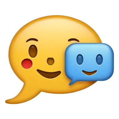 A minimalist emoji-style icon representing wordplay — symbolizing creativity with language. It features an open book or speech bubble merging with playful letters or word fragments, forming a clever visual pun. sticker